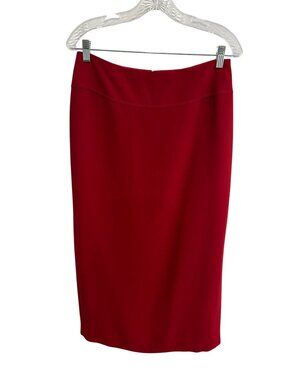 Sport Collection 10 Red Pencil Skirt Back Zip Tailored Fit Minimalist Collegiate